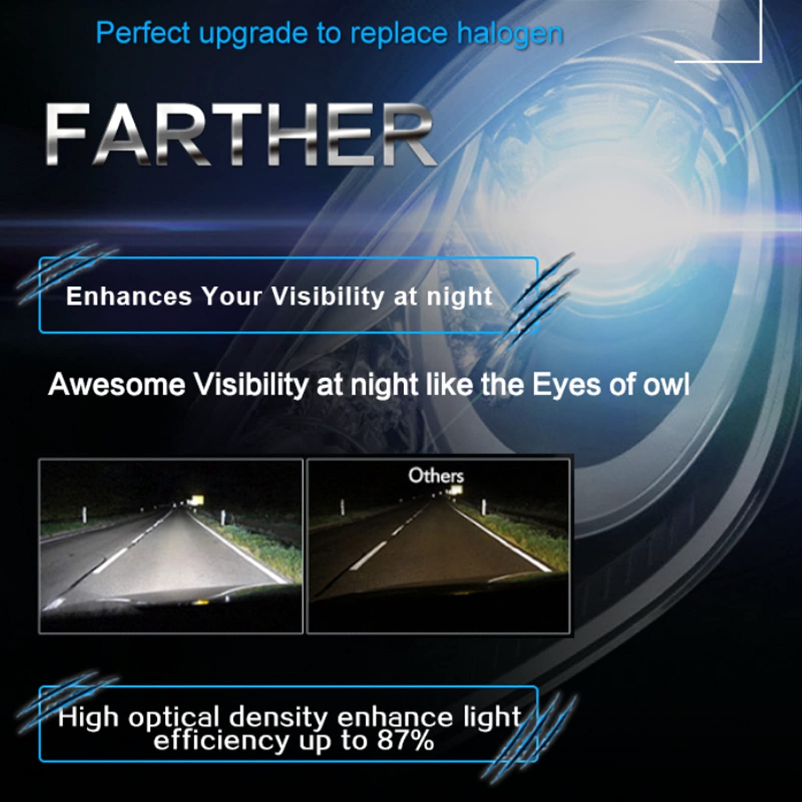 Fari LED Car Faro del Faro Kit di conversione della Lampadina Automobile Lampada Auto-Styling 006 9005 H11 H7 H4 H4 HB3 HB4 6500K 60W (Socket Type : H4/9003/HB2 Hi/Lo)