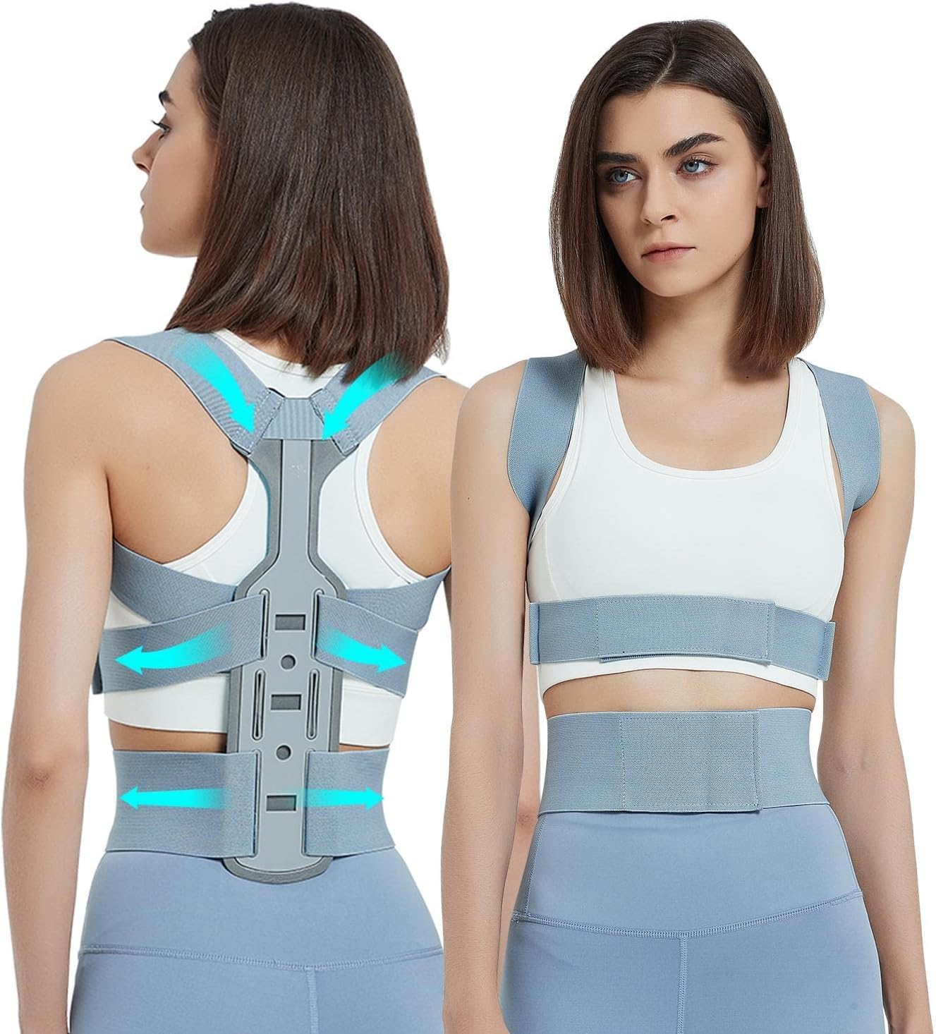 1pcs Back Brace and Posture Corrector for Women and Men, Adjustable Posture Trainer, Back Straightener Posture Corrector, Scoliosis and Hunchback Correction, Spine Corrector, Large (Large)