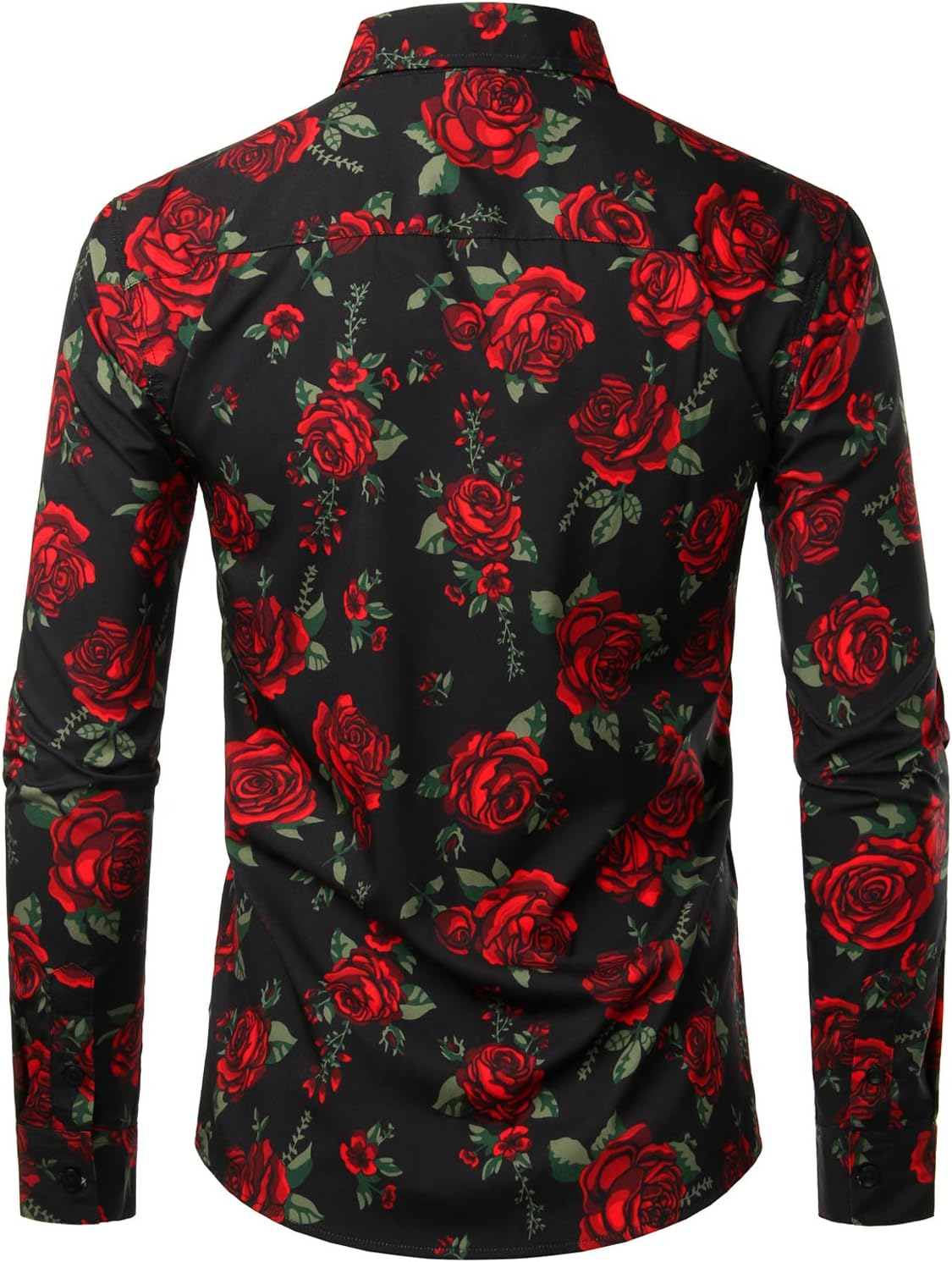 ZEROYAA Men's Fashion Urban Design 3D Printed Slim Fit Long Sleeve Button Up Dress Shirts - Image 2