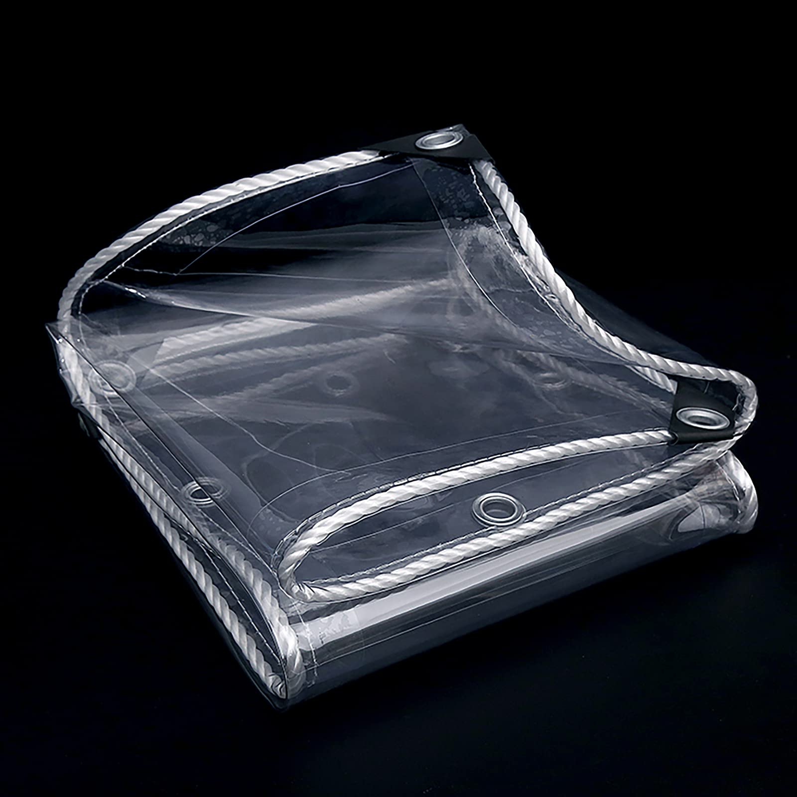 QWEASDF wasserdichte Transparente Plane, Strapazierfähige Vordächer, wasserdichte Plane mit Ösen, für Pflanzen Gewächshaus, Tierstall Dachterrasse Balkon, 0.35mm,1.8x3m/5.9x9.8ft