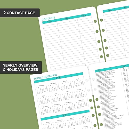 Miniatura 5 de Recambios de planificador 2024, recambios de planificador semanal y mensual 2024, insertos de planificador 2024, recambios de planificador A5,