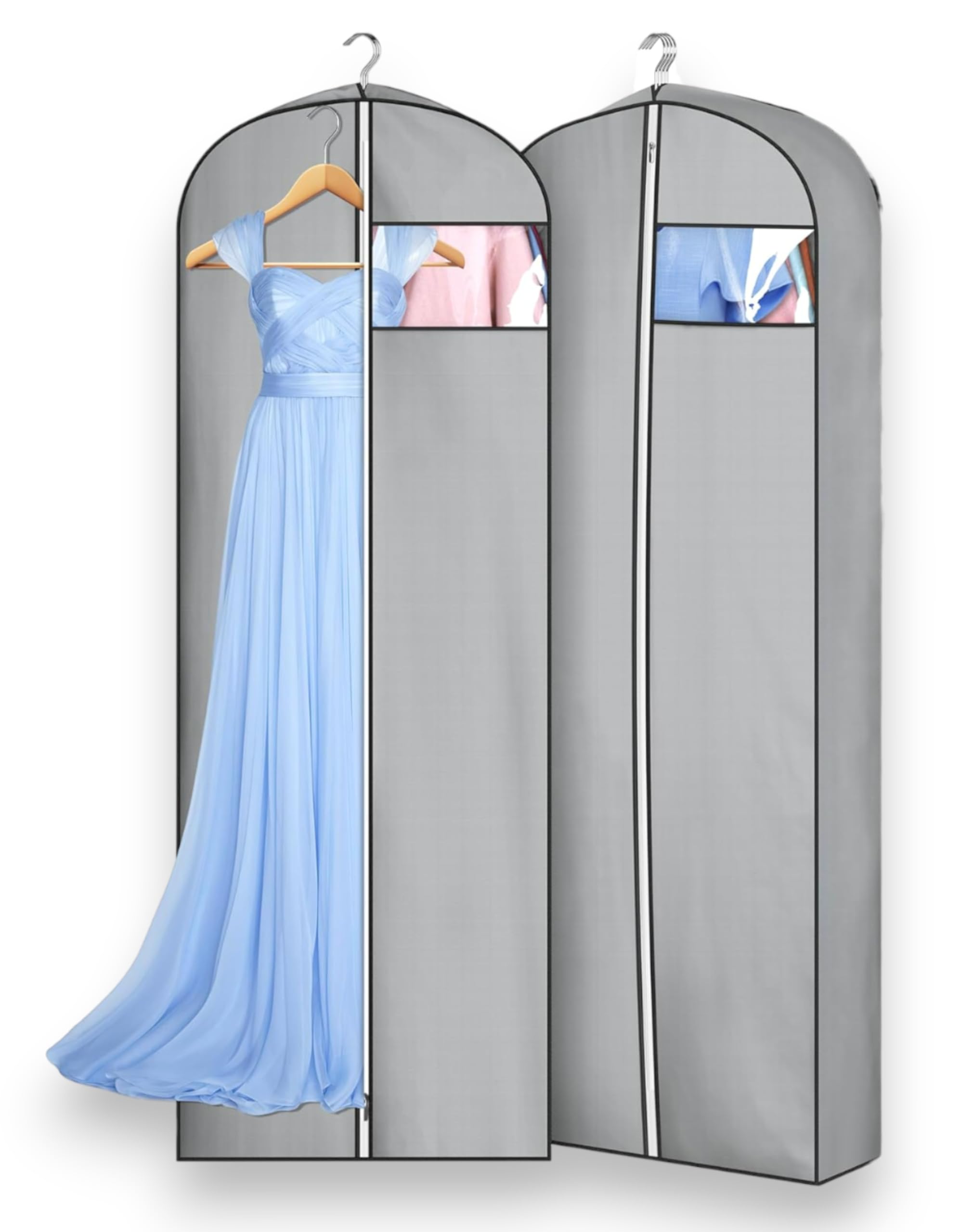 RAAHII clothes bag for long Dress cover sherwani gown Blazer cover,coat covers with zip for wardrobe storage of suit,jacket cover, garments, sweaters organizer with 4 inch gusset (PACK OF 1) (B0D4QLWY6Z) Amazon Price History, Amazon Price Tracker