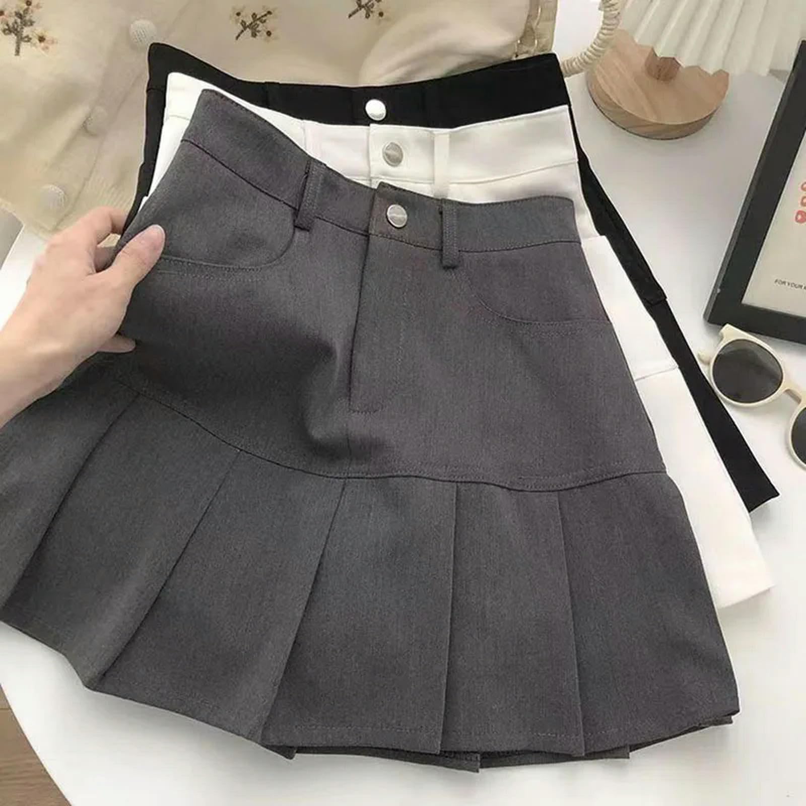 Spódnica Vintage Plisowana Spódnica Z Wysokim Stanem Kobiety College Style Mundury Mini Spódniczki Kobieta Ulica Wąska Spódnica