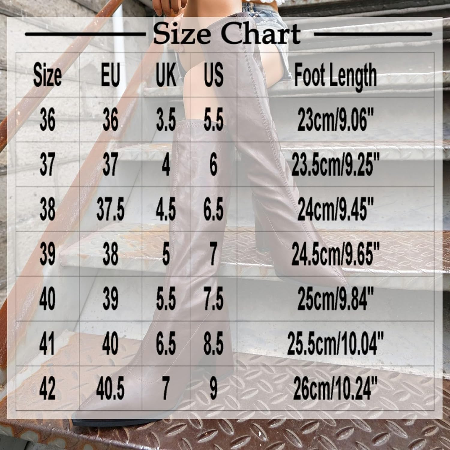 Knee High Boots Women Low Chunky Pointed Toe Heeled Gothic Shoes Holloween Cosplay Vintage Witch Goth Costume Match