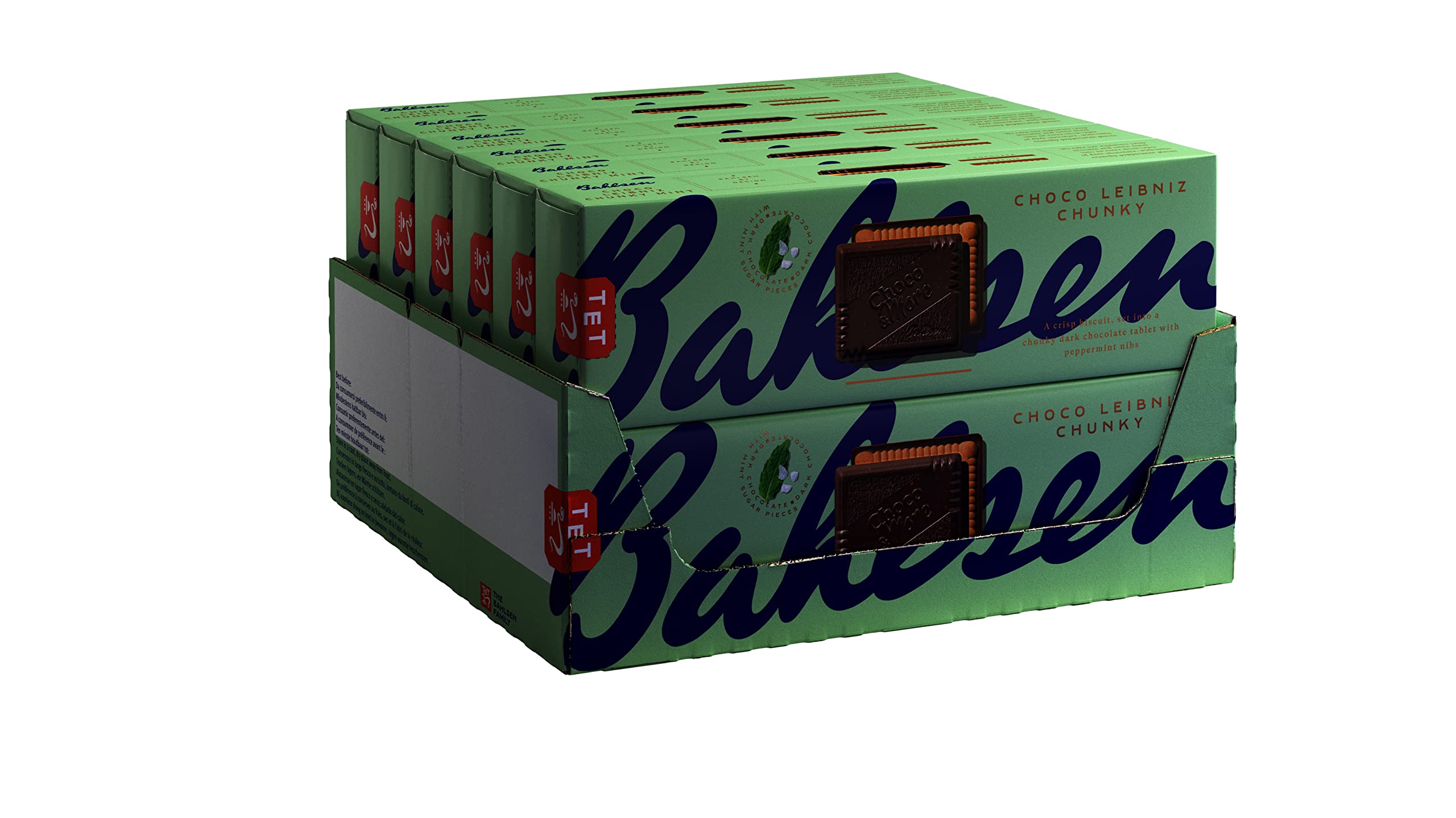 Bahlsen Choco Moments Crunchy Mint Chocolate Biscuits, case of 12 x 120g