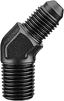 Vista 62 de EVIL ENERGY 4AN macho Flare a 1/8 "NPT adaptador de montaje de tubería de aluminio recto negro