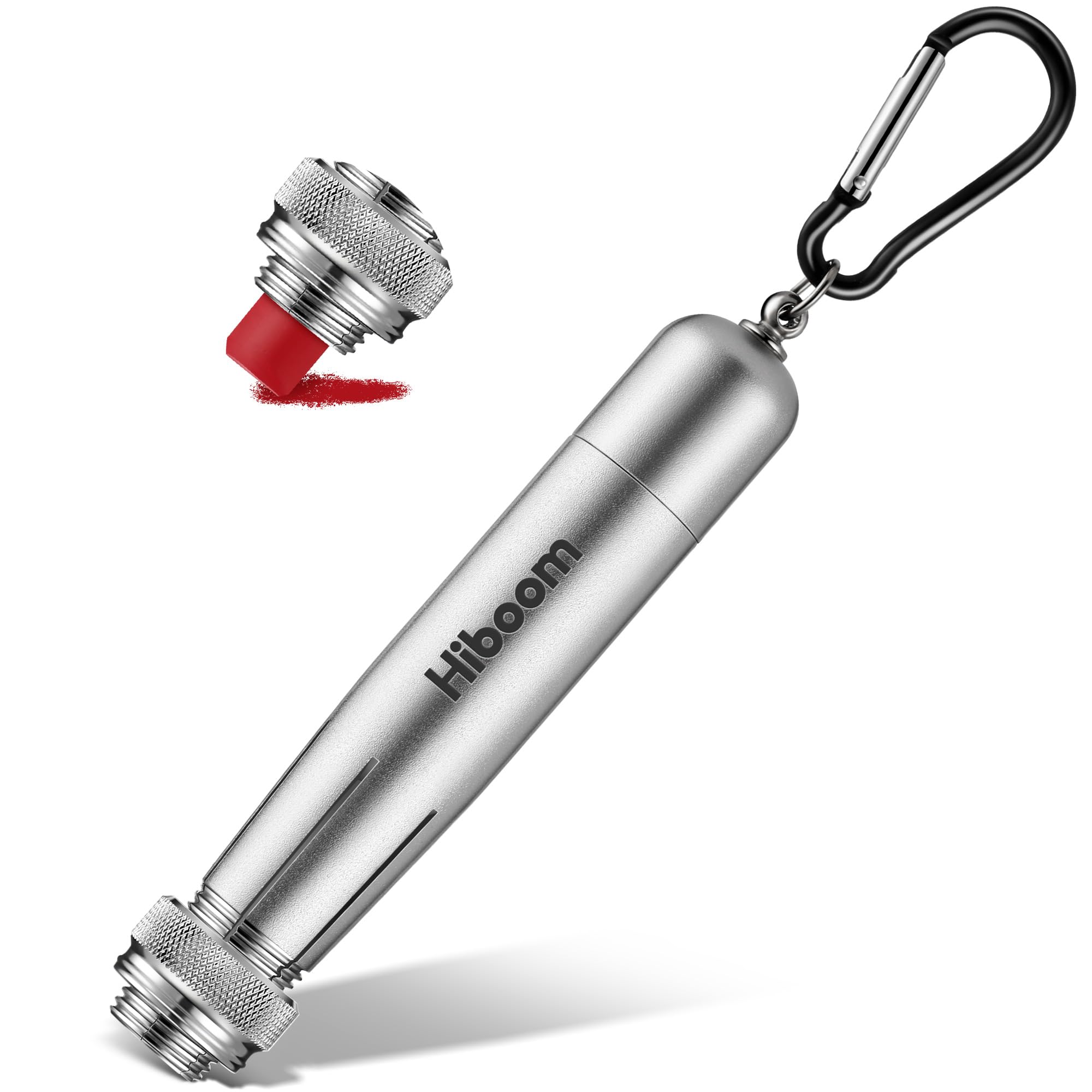 Hiboom Adjustable Lumber Crayon Holder for 1/2" Round or Hexagonal Crayons, Heavy Duty Construction Carpenter Metal Crayon Holder with Spring D Rings