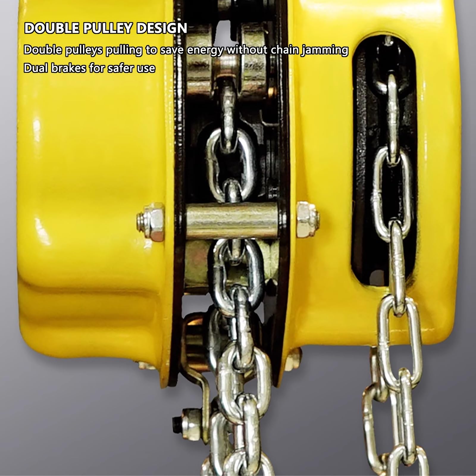 Mini-Kettenzug 1/4 Ton - 550lbs, Hand Lift Chain, Ratchet G80 Chain Fall Hoist, Safety Hooks - Portable Manual Hoist for Garagen, Lagerhäuser(3M/10FT)