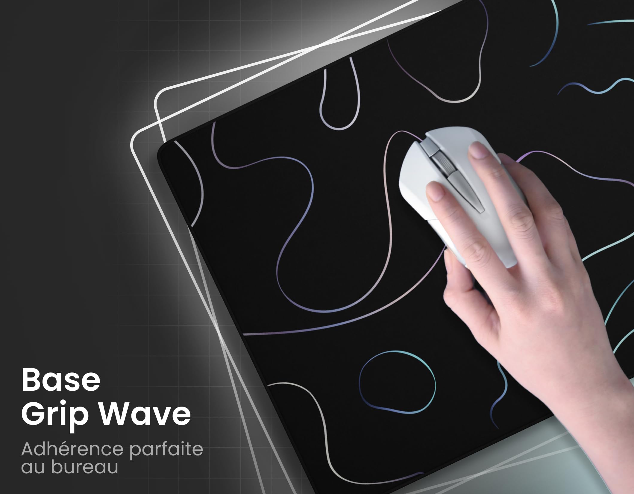 Phantum Nebula - Tapis de Souris Gaming XXL 900x400 mm - Surface en Microfibre Hydrophobe Haute Performance - Base Caoutchouc Antidérapante - Soft Speed & Contrôle Précis (Dark)