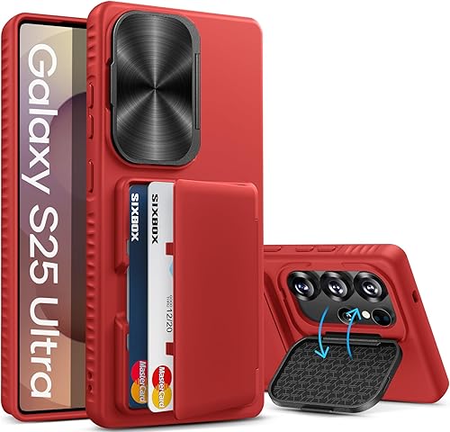 Miniatura 38 de Funda para iPhone Air con soporte para tarjetas, soporte integrado y cubierta para lente de cámara, a prueba de golpes, de silicona resistente a