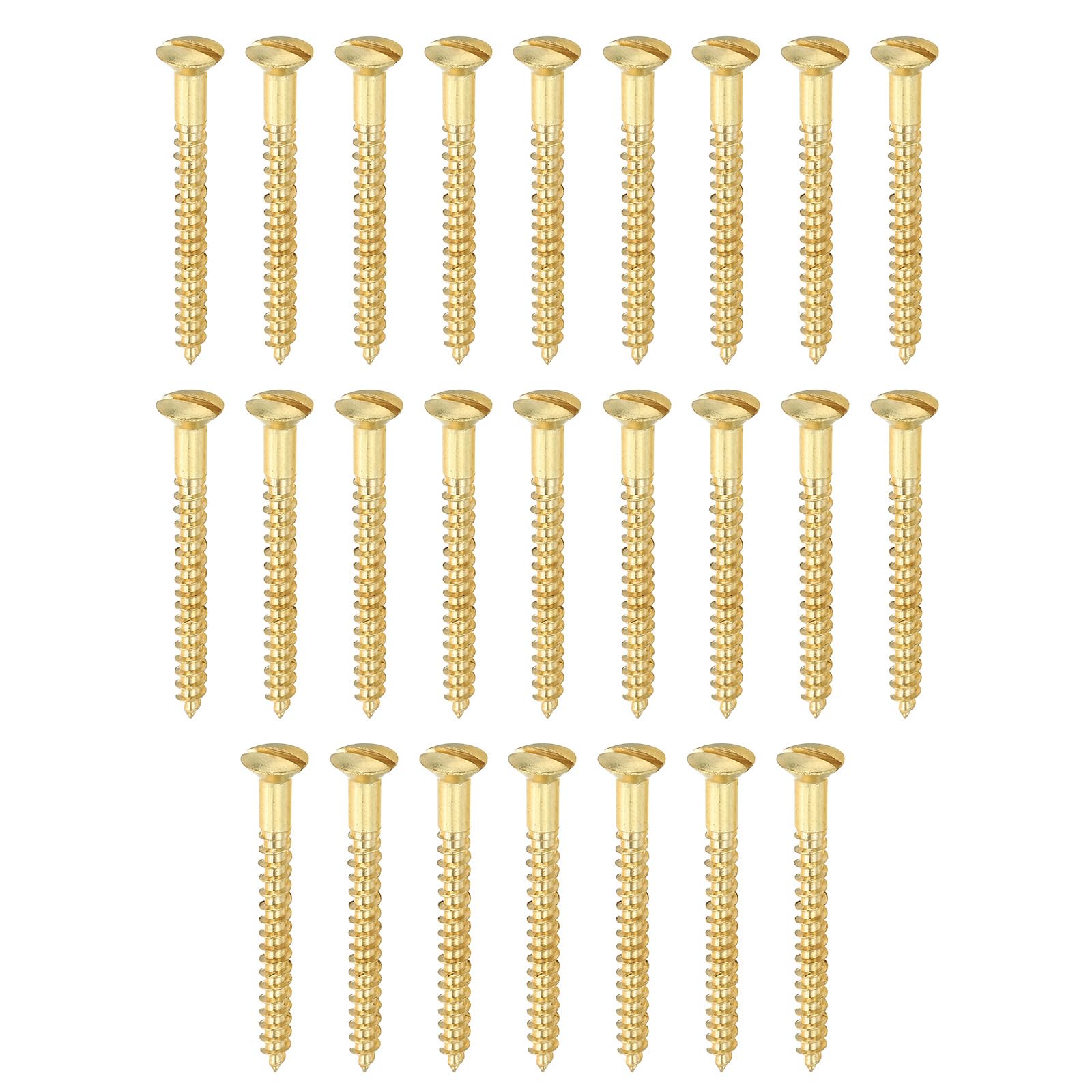 PATIKIL M4 x 40mm Slotted Wood Screw