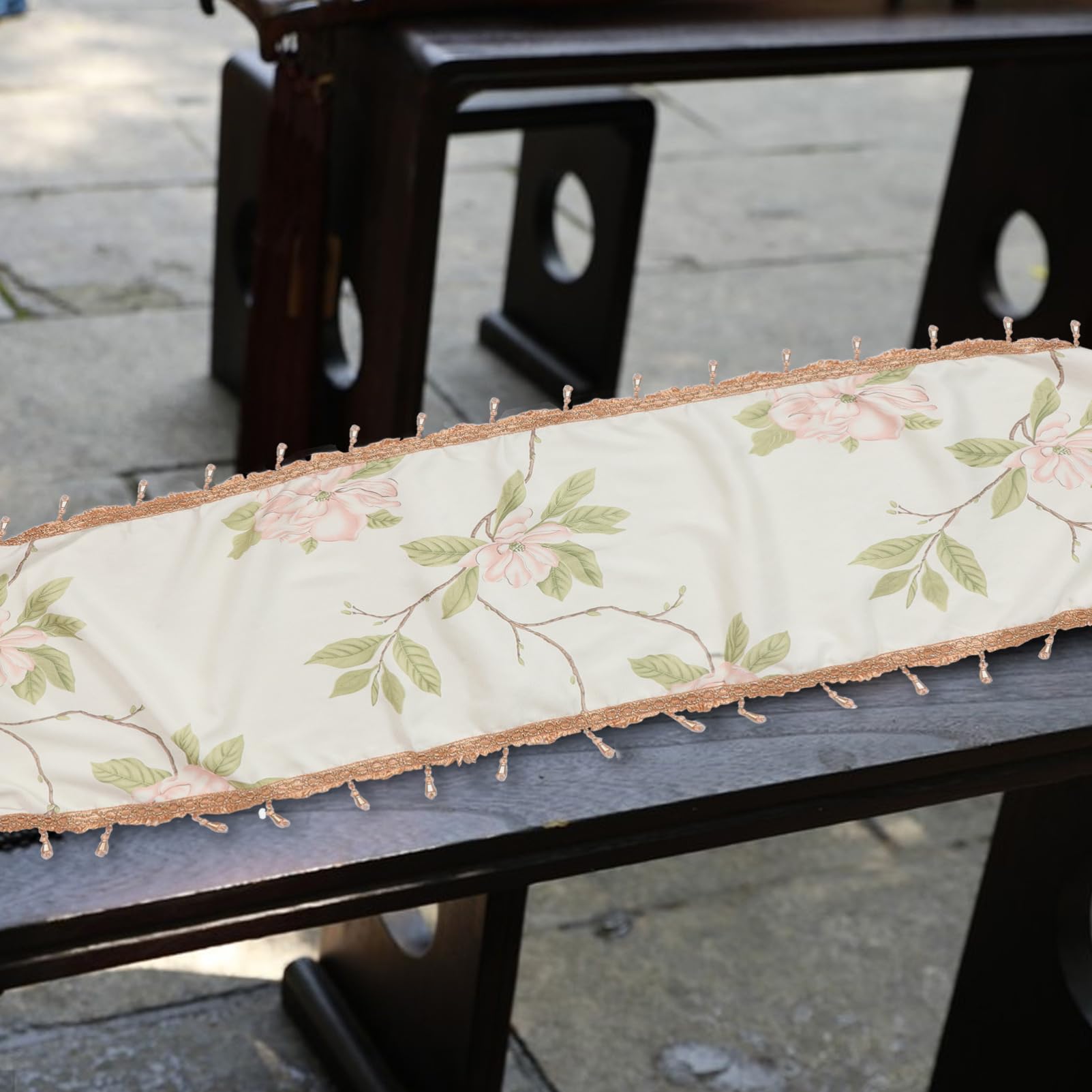 Guzheng Abdeckung aus Baumwollleinen in Beige, Faltbar