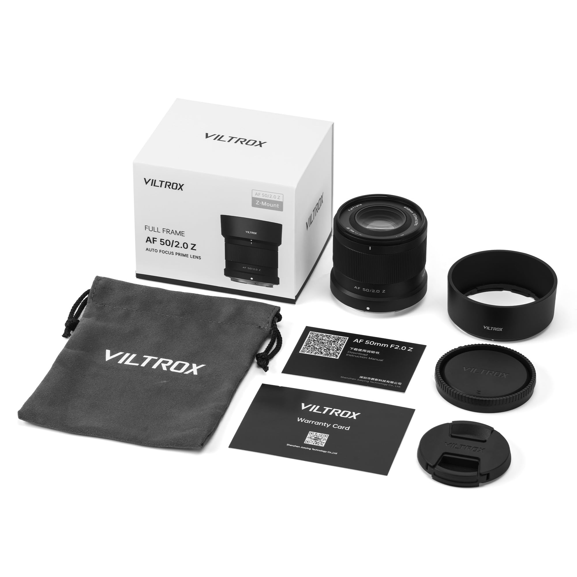 VILTROX Obiektyw aparatu 50 mm F2.0 z mocowaniem Z, standardowy autofokus do aparatu Z-Mount ZFC Z30 Z50 Z6 Z6II Z7 Z7II Z8 Z9
