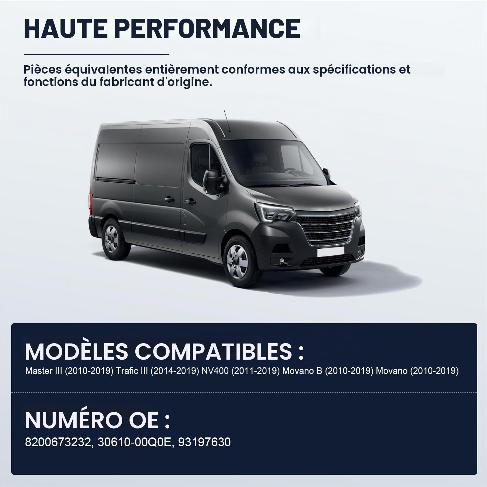 Cylindre émetteur d'embrayage pour NV400 MOVANO B MASTER III 2010-2019 | 3061000Q0E 8200673232 4419533