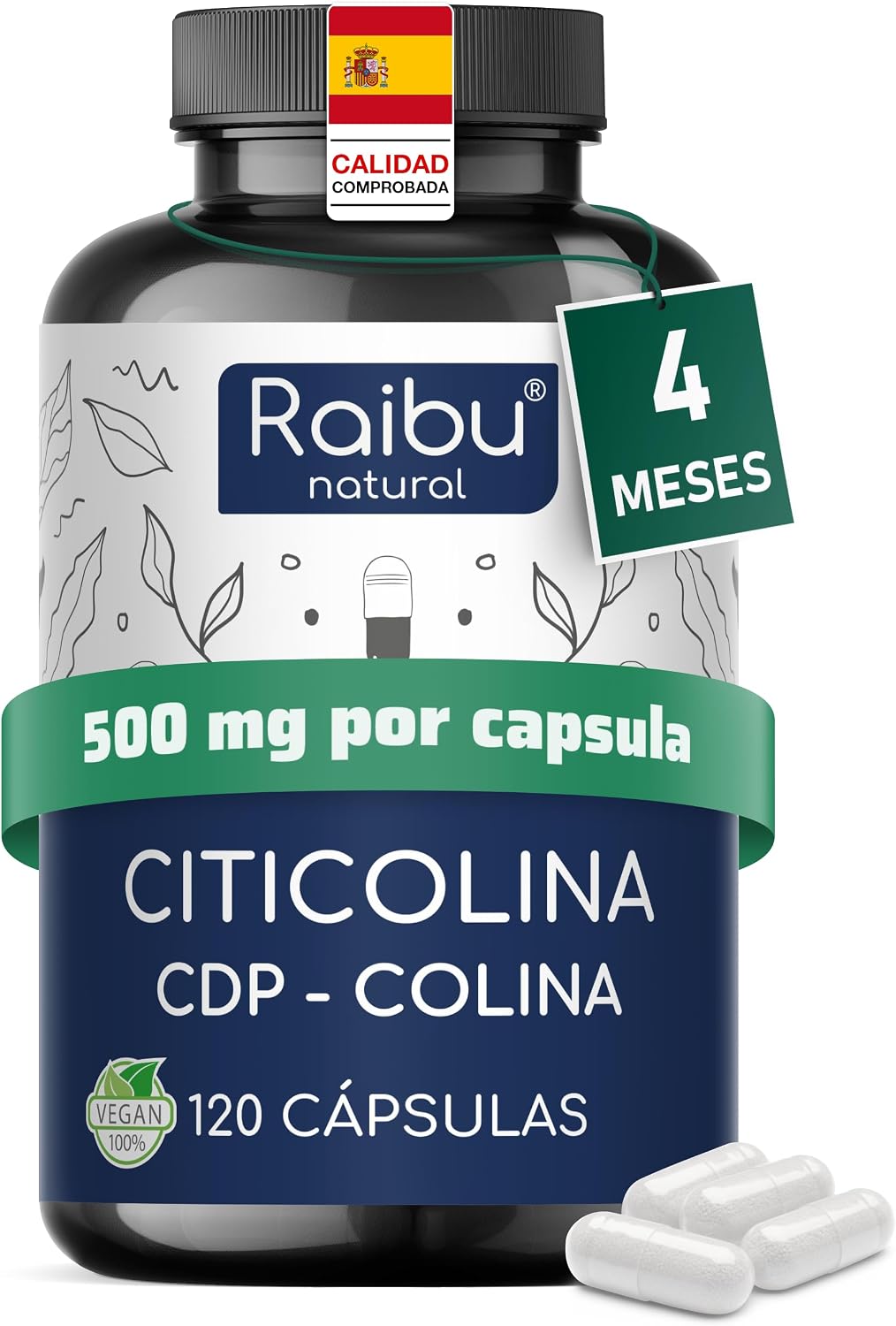 CDP-colina (citicolina) 500 mg, 120 cápsulas