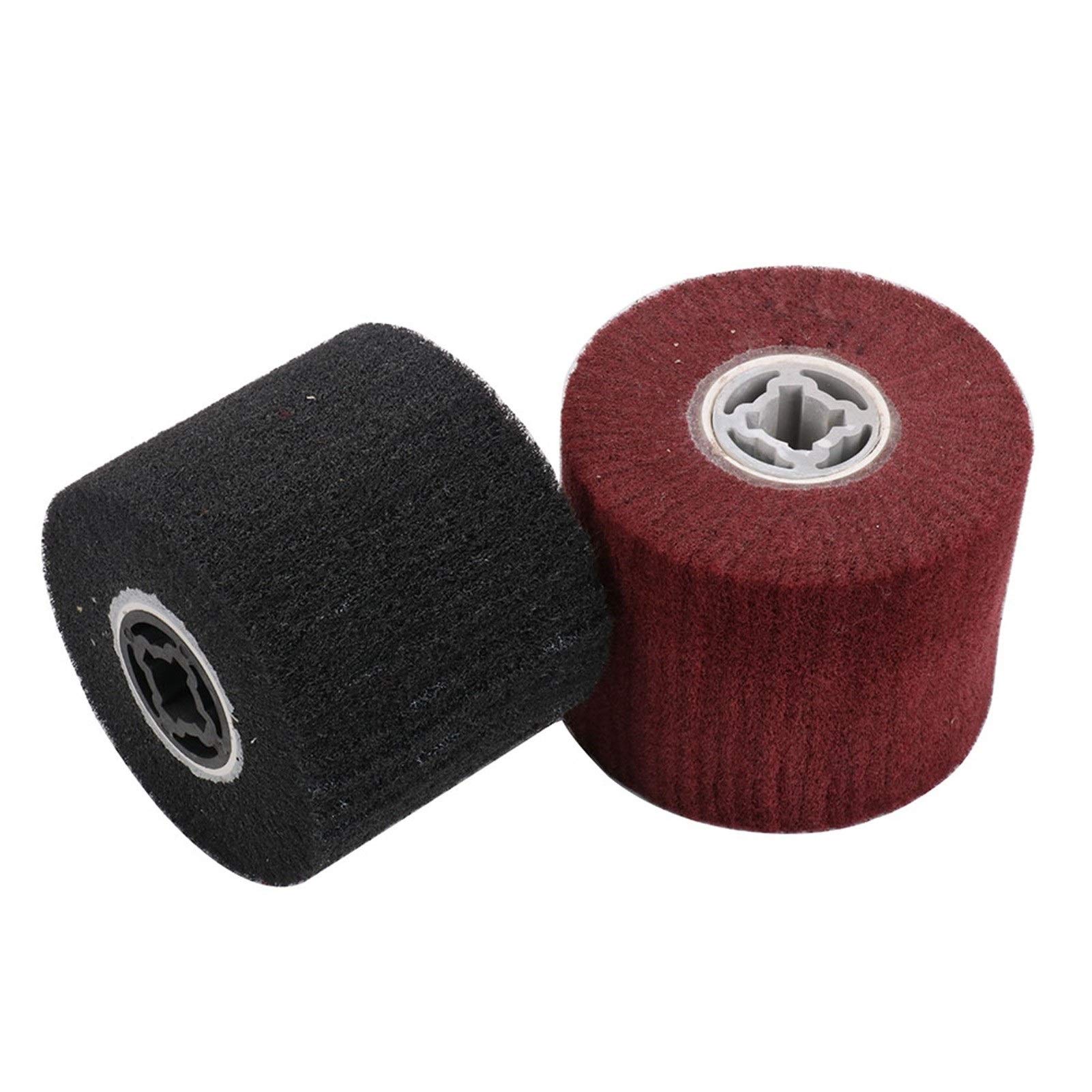 Koło klapowe 1Pc ciągnienie drutu tarcza polerska nylonowa podkładka zakwaszająca włóknina ścierna szczotka listkowa polerowanie bęben koła do obróbki metalu(120)