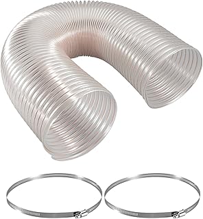 10FT x 6" ID Flexible Lawn Vacuum Hose, Leaf Vac Collection Vacuum Hose Compatible with Most Brands Trac Vac Cyclone Systems
