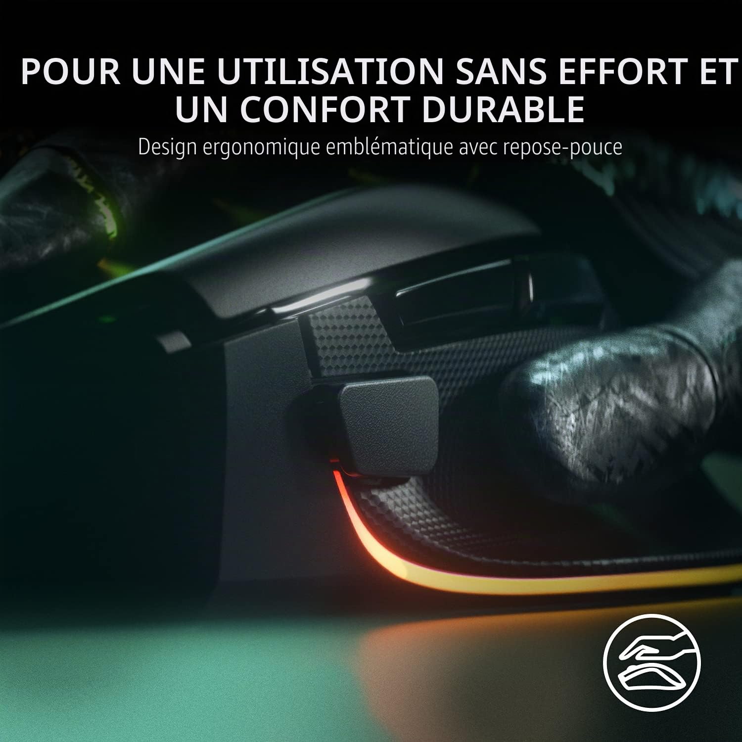 Razer Basilisk V3 Souris de Jeu Ergonomique Personnalisable avec Interrupteur de Souris Le Plus Rapide, capteur Optique 26 K dpi (éclairage RVB Chroma, 11 Boutons programmables, molette d'inclinaison