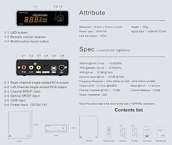 Topping E30II lite DAC Preamp - AK4493S Hi-Res XMOS XU208 DAC 32Bit/768kHz DSD512 DSD Direct Mode for USB/Coax/Opt Inputs RCA HiFi Stereo Digital Audio Decoder(Black)