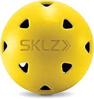 Vista 3 de SKLZ Pelotas de golf de impacto para práctica de vuelo limitado, paquete de 12, color amarillo