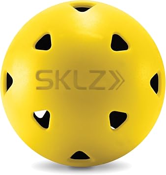 SKLZ Limited-Flight Practice Impact Golf Balls, 12 Pack,Yellow