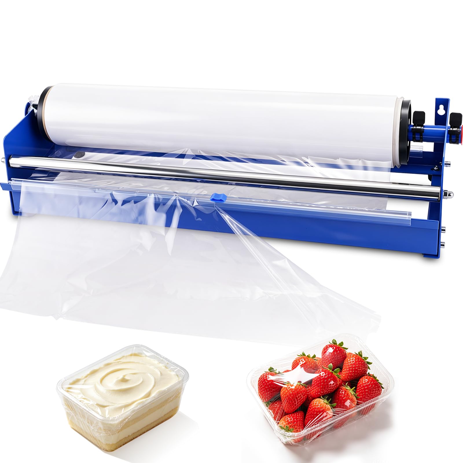 YJINGRUI Macchina avvolgitrice manuale di film estensibile, macchina imballatrice dell'erogatore di film estensibile da 19,5 ", strumento manuale per avvolgimento pallet per la conservazione di
