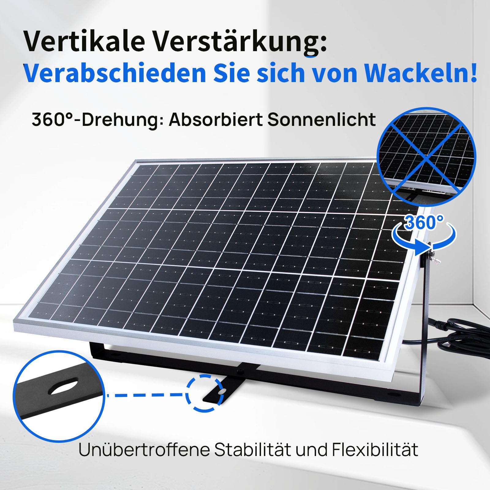 ECO-WORTHY 25W 12V Solar Batterieladegerät, 25W wasserdichtes Solarpanel Kit + verstellbare Halterung + verbesserter Laderegler, geeignet für 12V Batterie in Auto, Wohnmobil, Marine Boot, Motorräd
