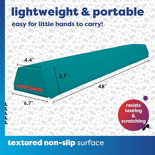 Miniatura 6 de Haz de equilibrio  Viga de gimnasia portátil, equipo de gimnasia para el hogar con base antideslizante, ligeroextra firme, soporta hasta 200 libras,