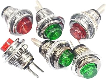 Micro Switches 5pcs DS-101 8mm On/Off Push Button Switch Mini Lockless Momentary ON Off Push Button Micro Normally Open Switch5pcs Green
