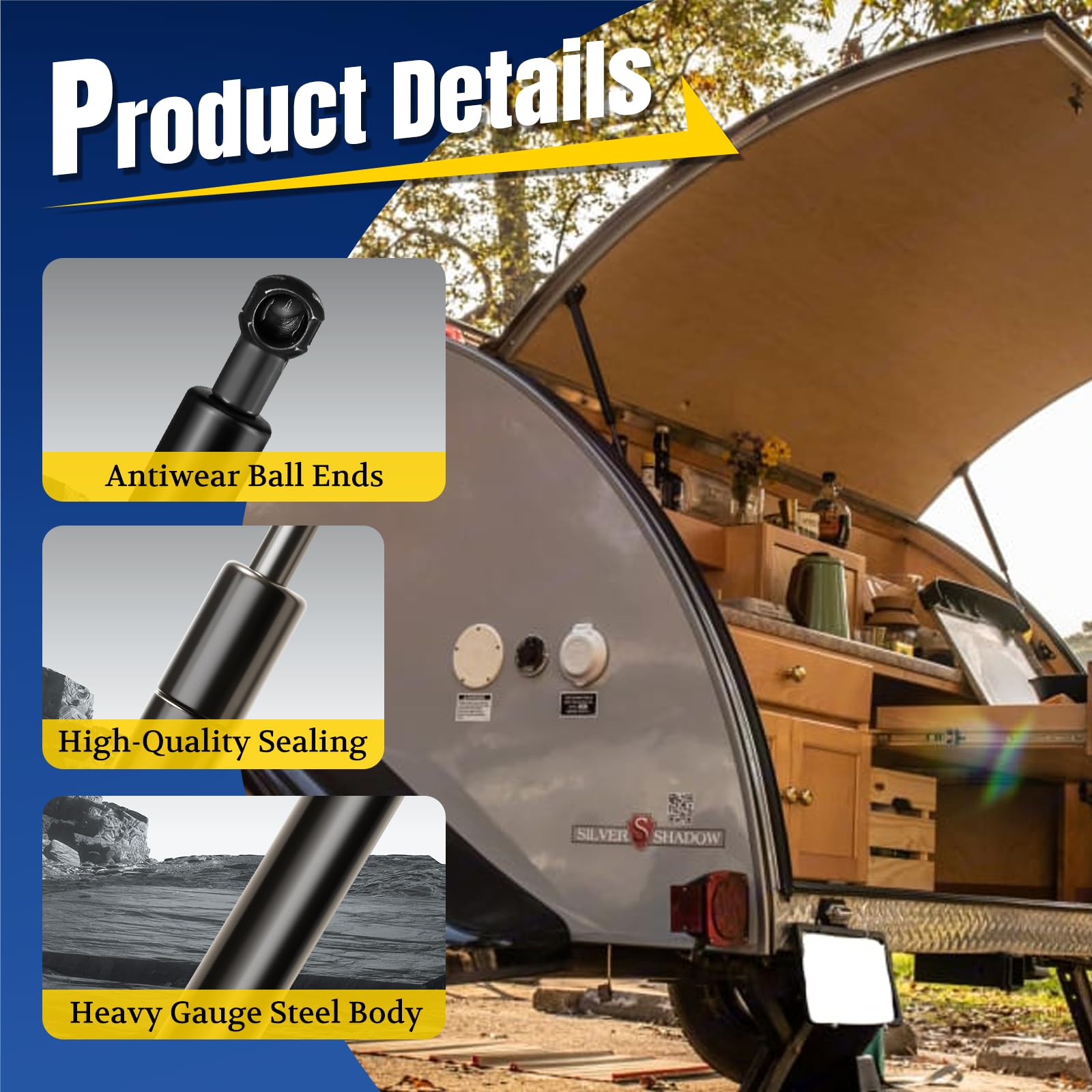 Amazon.com: ARANA SE244P40S10 24 inch 40lb Gas Struts Shocks, RV
