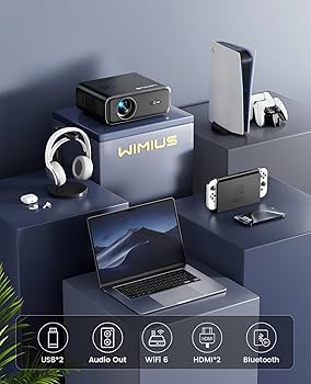 Auto Focus 1080P Projector with WiFi 6, 4K Support & AI Keystone