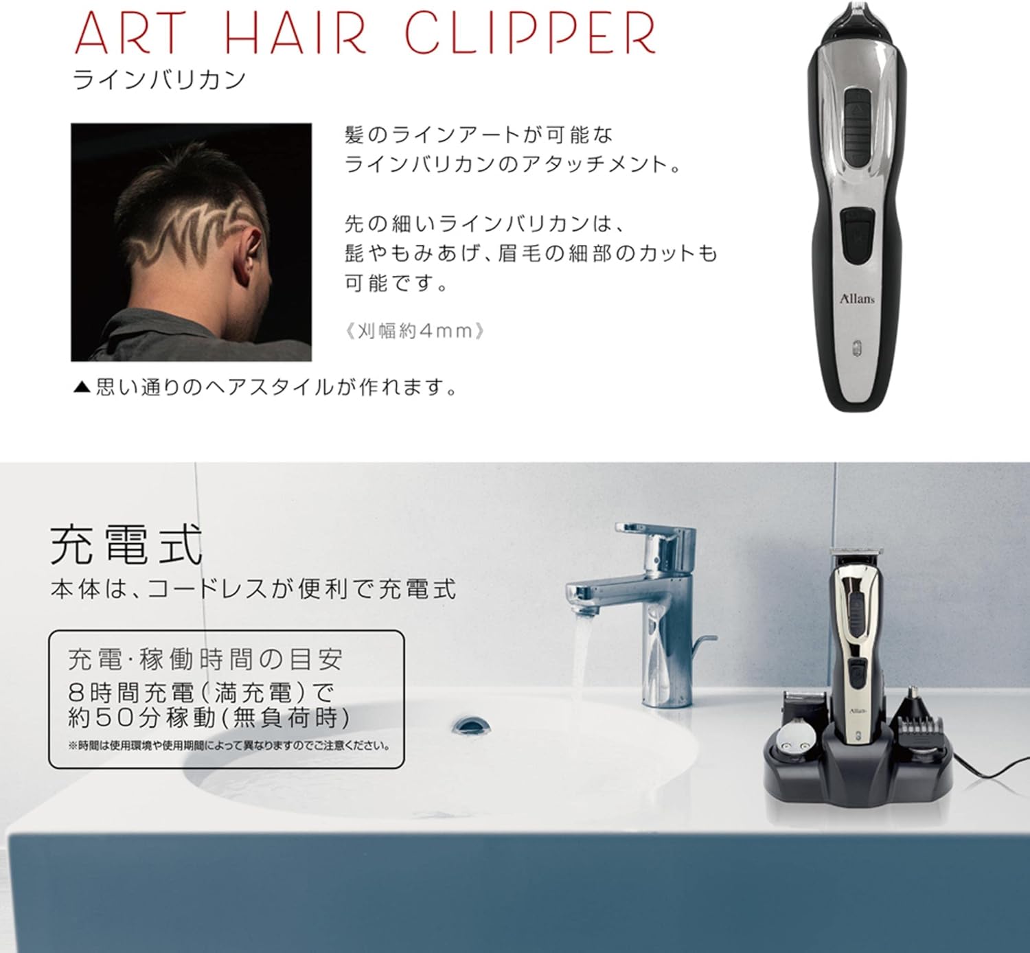 Macros grooming kit charging on its stand