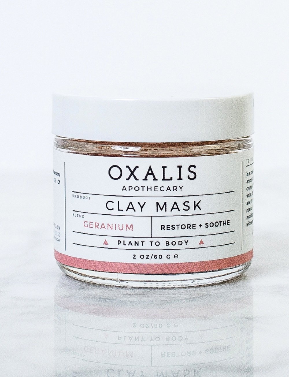 Oxalis Apothecary Geranium Clay Mask, 2 OZ