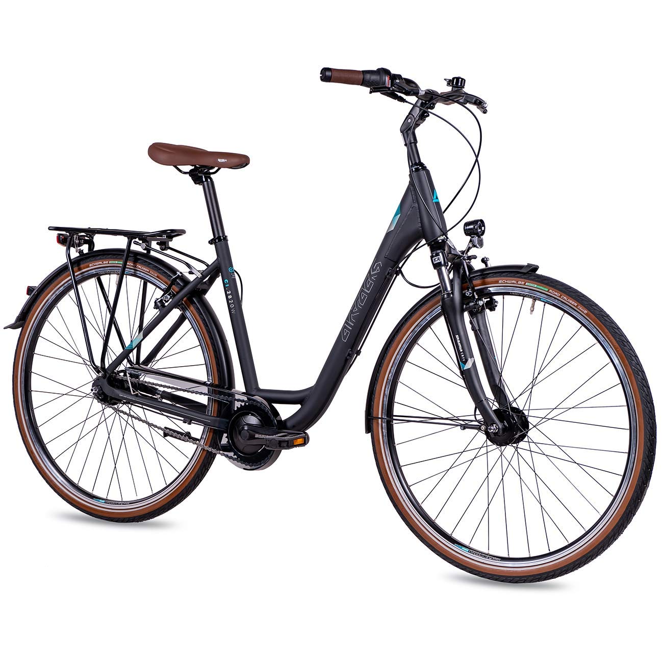Airtracks Damen City Fahrrad 28 Zoll Citybike LS CI.2820W Shimano Nexus 7 Gang Nabendynamo - Schwarz Matt Rahmenhöhen 45cm 50cm - Modell 2026