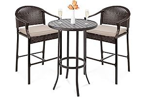 Outdoor Bar Table and Chairs: Stylish and Durable Patio Set for Alfresco Gatherings
