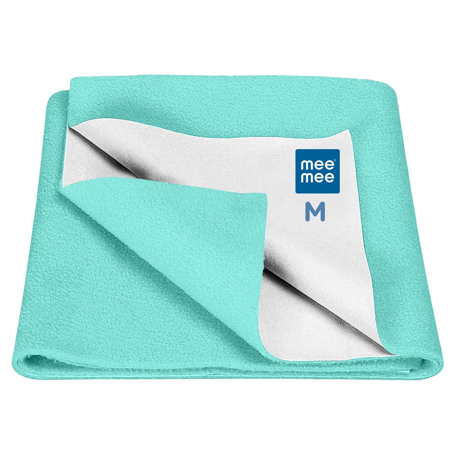 Mee Mee Reusable Water Proof Cotton Bed Protector Sheet/Extra Absorbent Mat/Dry Sheets/Urine Sheet/Dry Mat (70CmX100Cm) (Medium, Green)-image-48