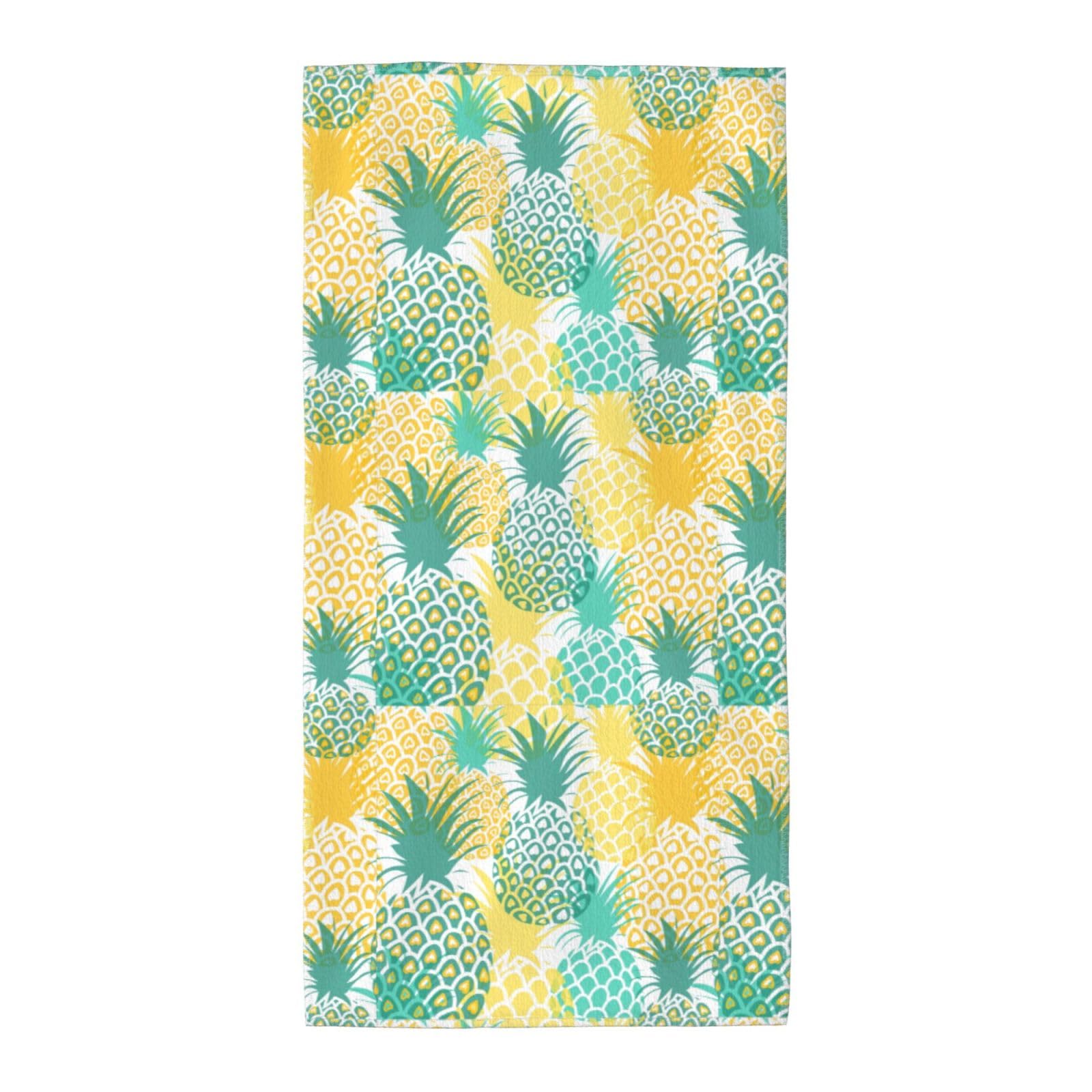 SDEGTHO Tropical Pineapple Fashion Printed Bath Towel High Water Absorption For Hiking Trip