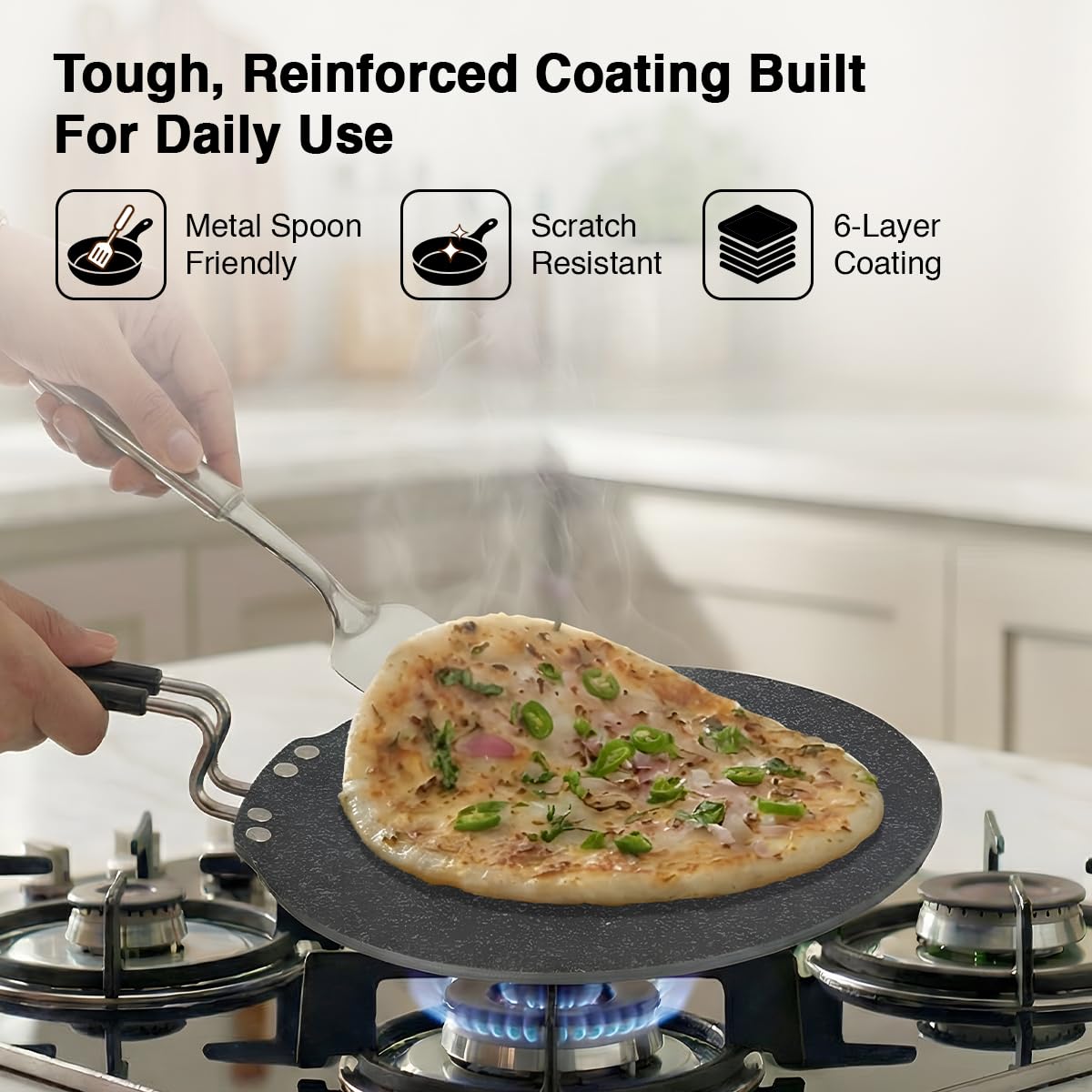 Prestige Durastone Tawa - Non-Stick Dosa Pan -6