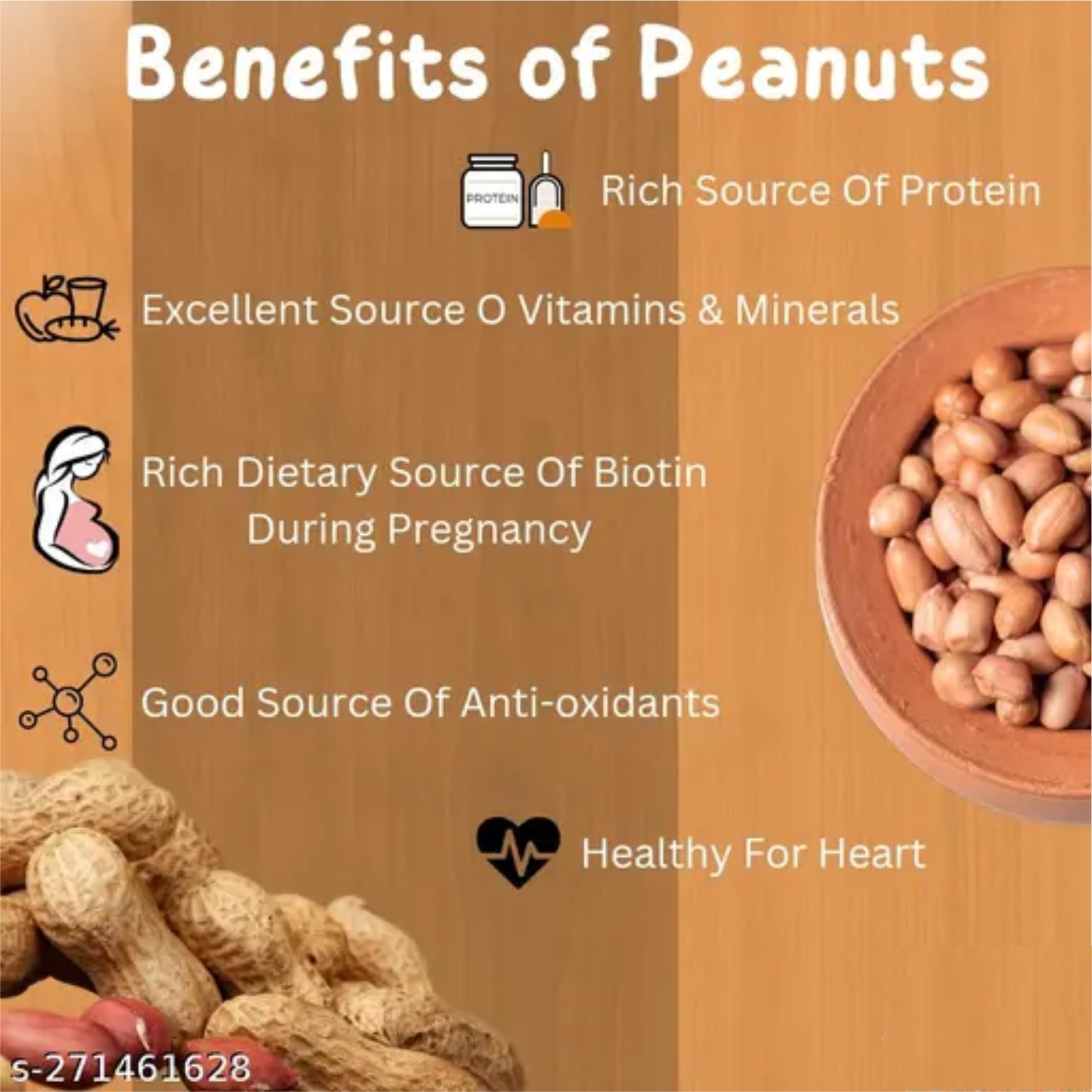 Shine Organic Raw Peanuts | Premium Moongfali (1 kg) 1