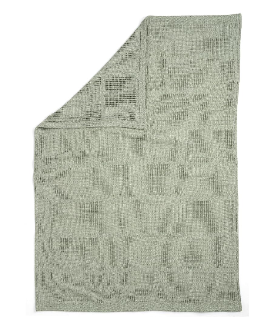 Mamas & Papas Cellular Blanket - Sage - Cotton/Viscose Blend