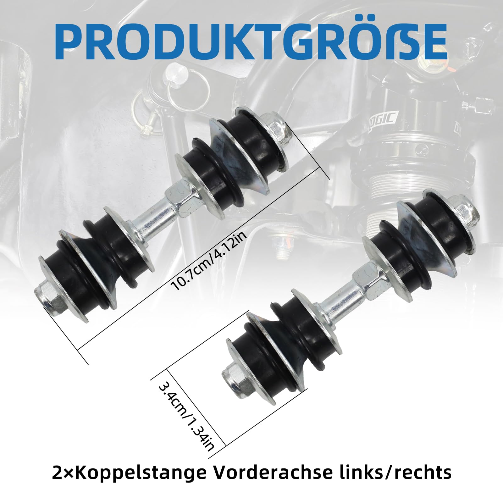 2x Barres stabilisatrices adaptées pour Citroën C1Mk1/Mk2, Peugeot 107/108, Toyota Aygo/Yaris, robustes et durables