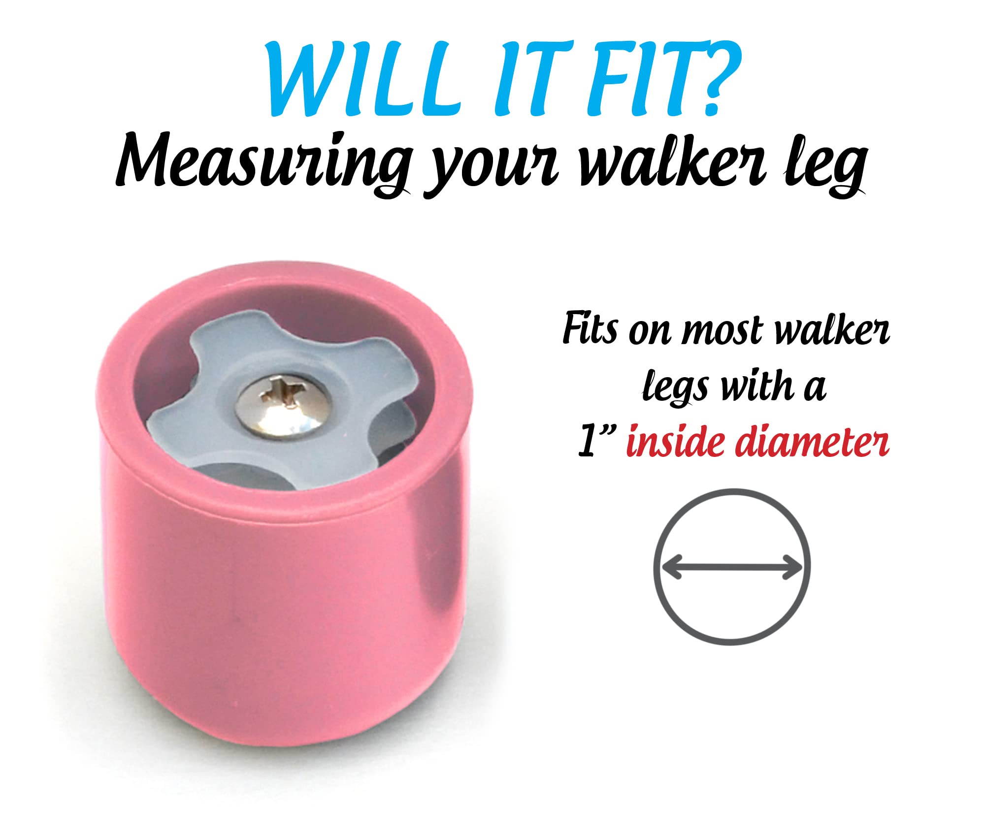 Durable Walker Caps - Extra Thick & Pink -3 Durable Walker Caps - Extra Thick & Pink -3