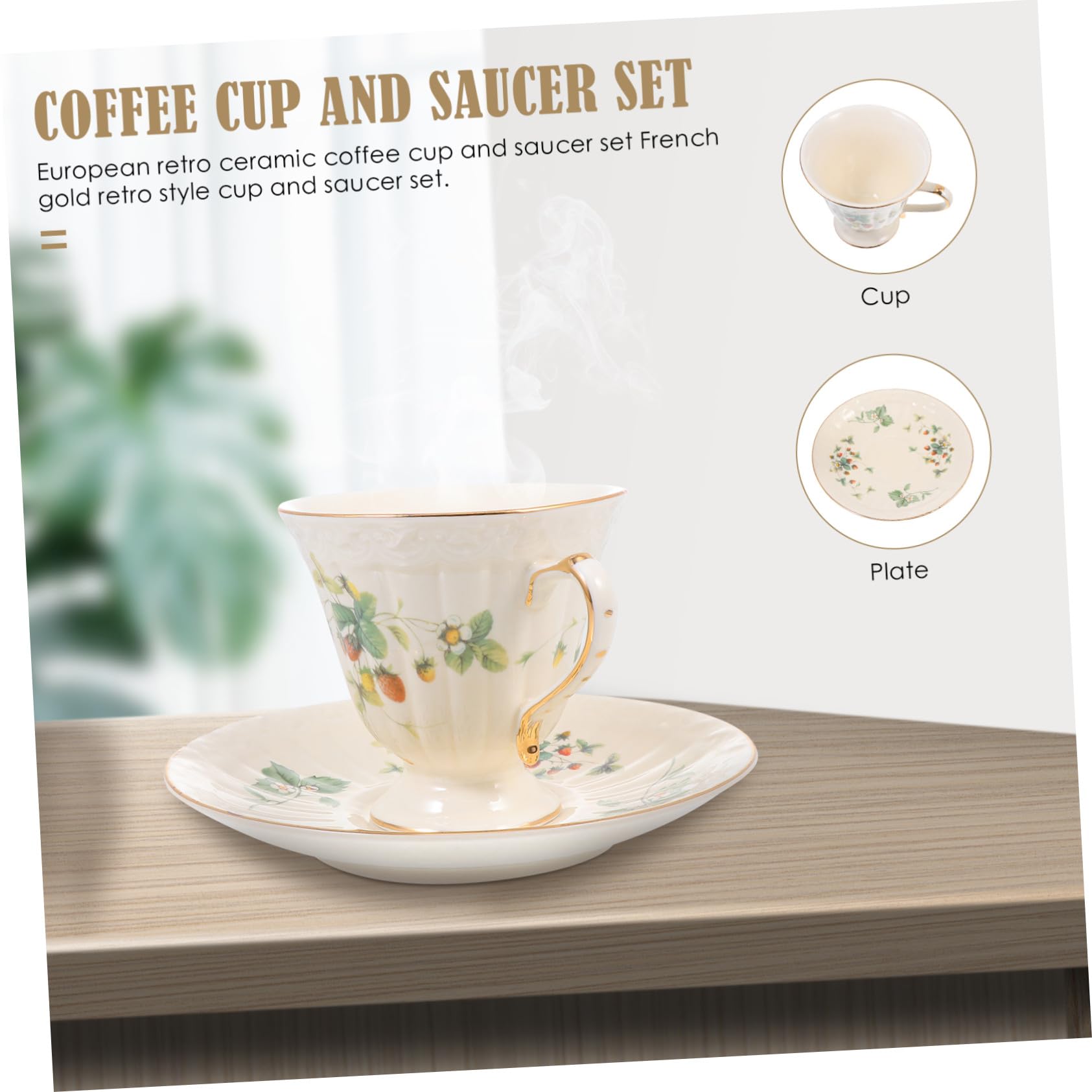 Alipis Vintage Keramik Kaffeetassen Satz Porzellan Becher Tee Tassen Geschirr Für Zuhause Café Geschenk
