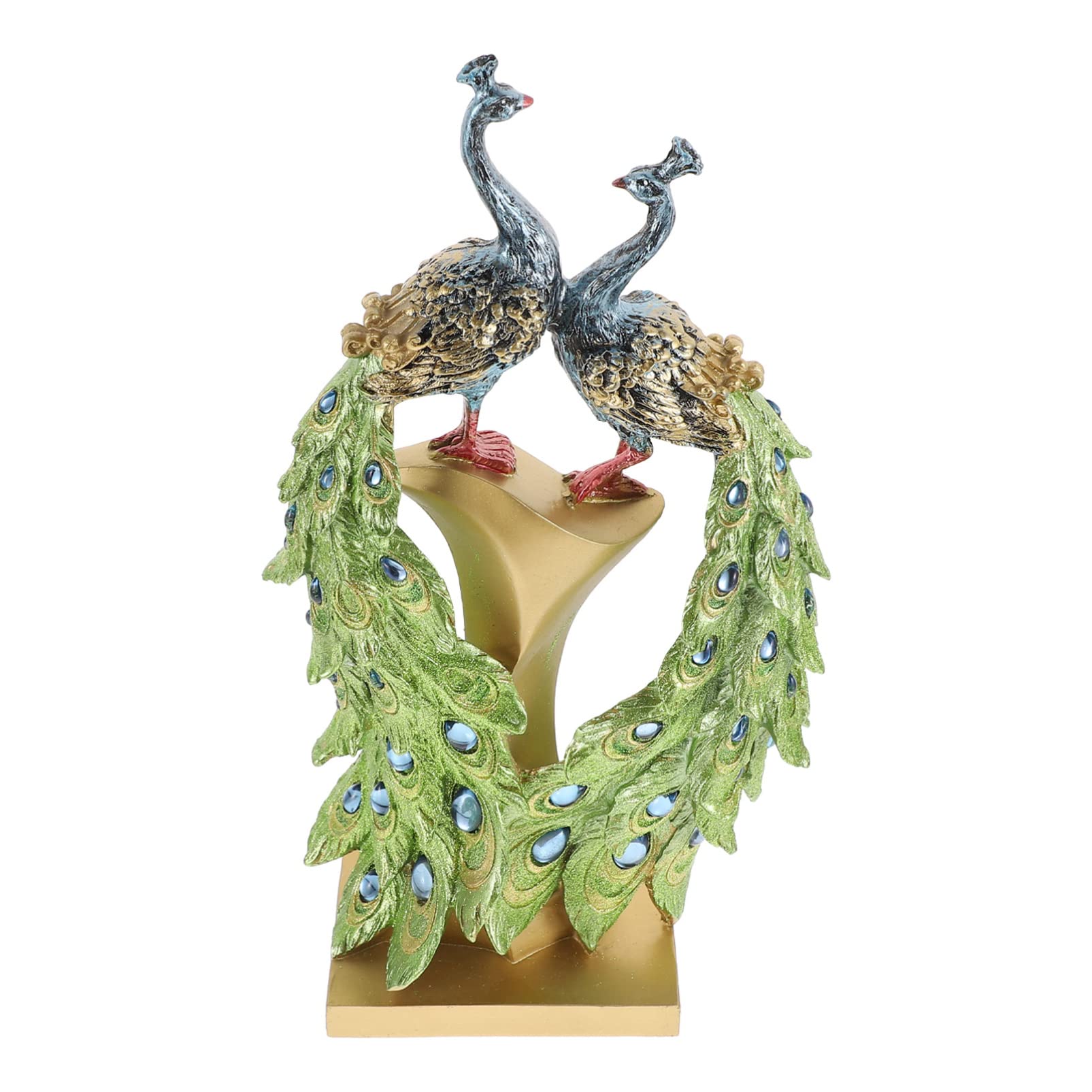 Objet artisanal paon en résine STOBOK pour sublimer votre intérieur