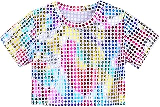 2025 Verano Niños Twist Front Camiseta Impreso T-Shirt Elegante Moda Shirt Plisadas, cómodas Color sólido versátil Cintura Expuesta Manga Corta para Niña 5-14 Años