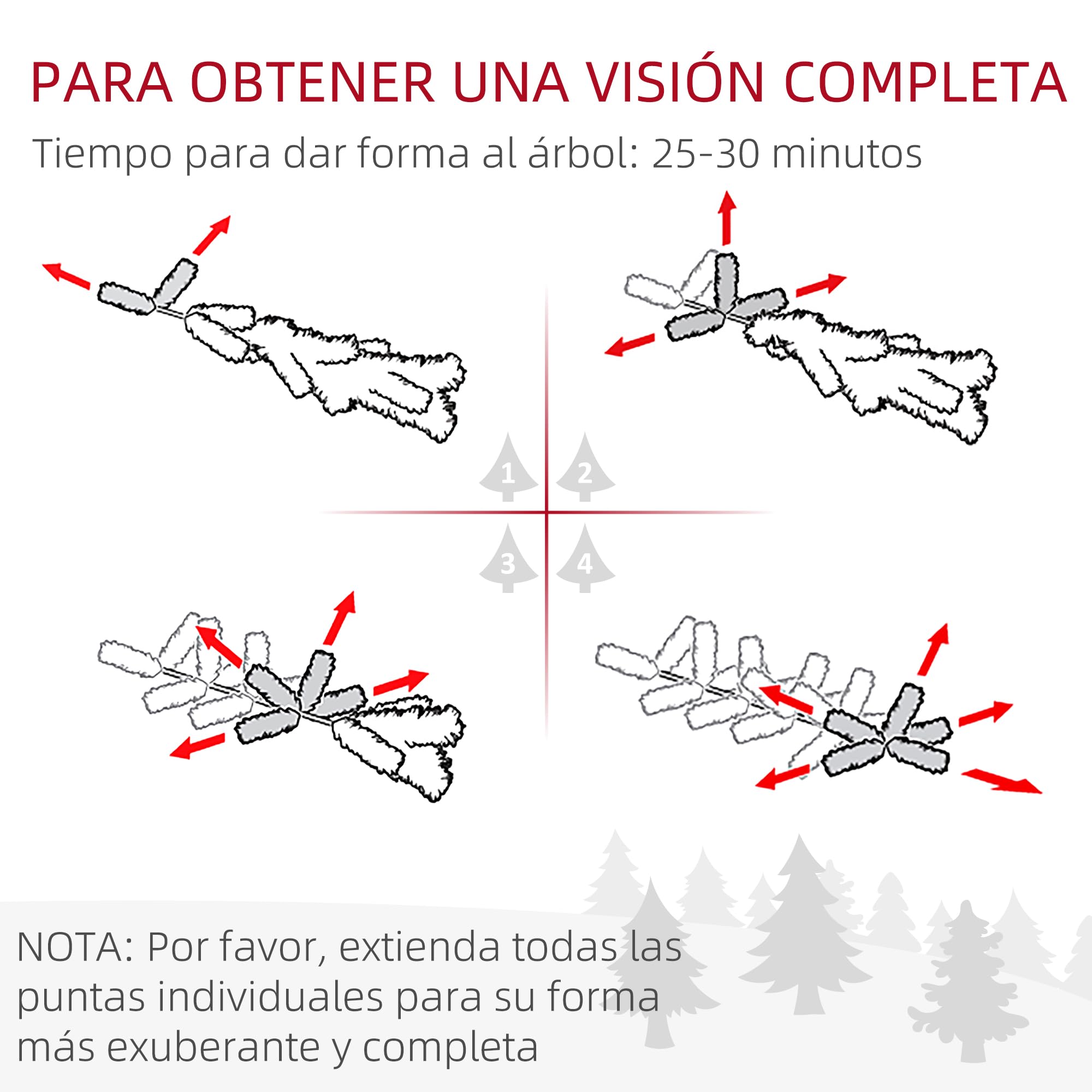 HOMCOM Árbol de Navidad Artificial de Nieve 180 cm Ø73x180 cm Verde Blanco