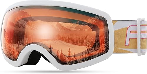 FEISEDY Gafas de esquí para niños, gafas de snowboard para niños y niñas, jóvenes, OTG anti niebla protección UV gafas de nieve B0019