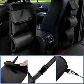 MYDAYS Seat Back Gun Rack, Gun Sling Bag, Camo Front Seat Gun Organizer Holder for Hunting Rifles/Shotguns(Black2)