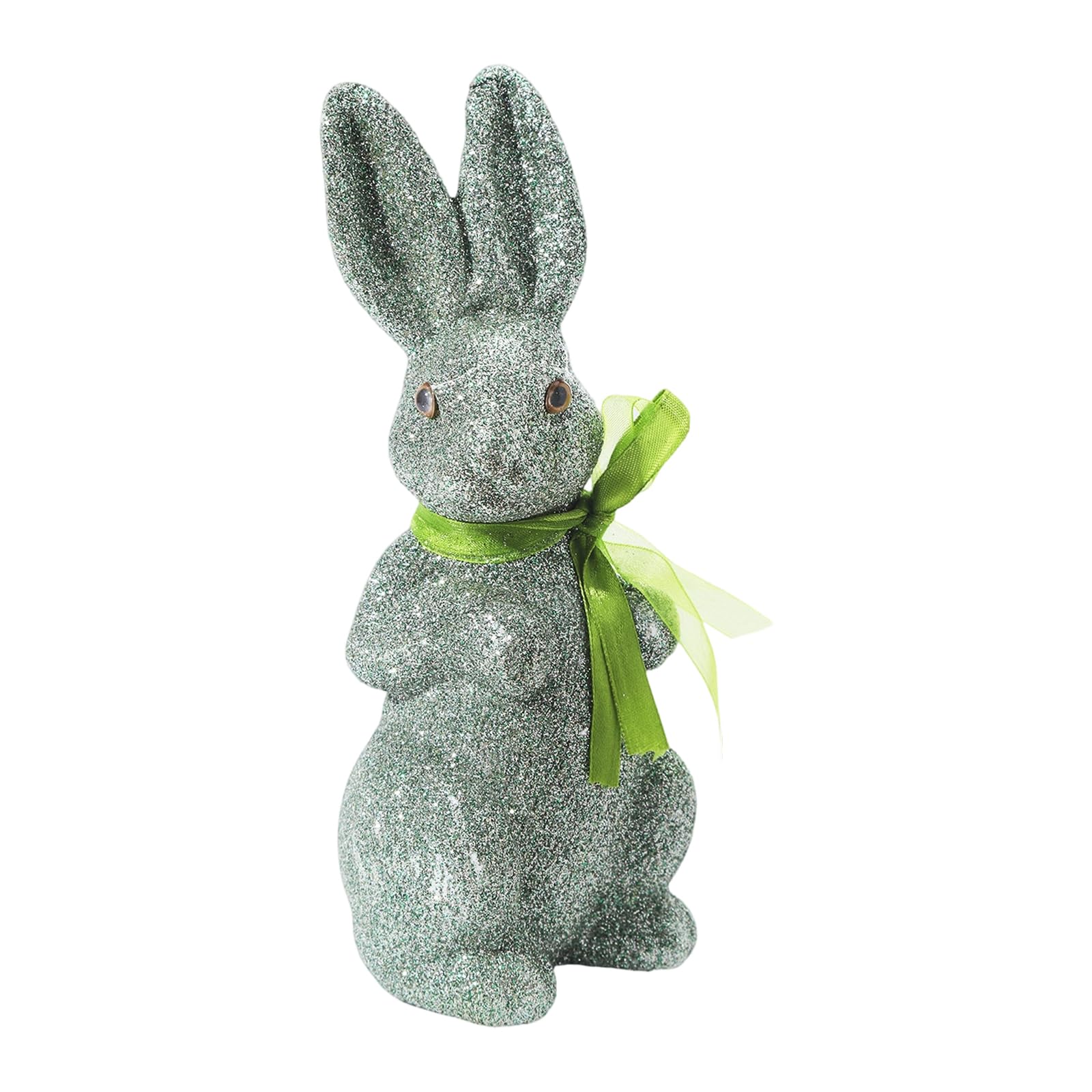 Osniyaw Green Golden Glitter Foam Rabbit Statue Portable Colorful Easter Party Decoration User-Friendly Party Supplies