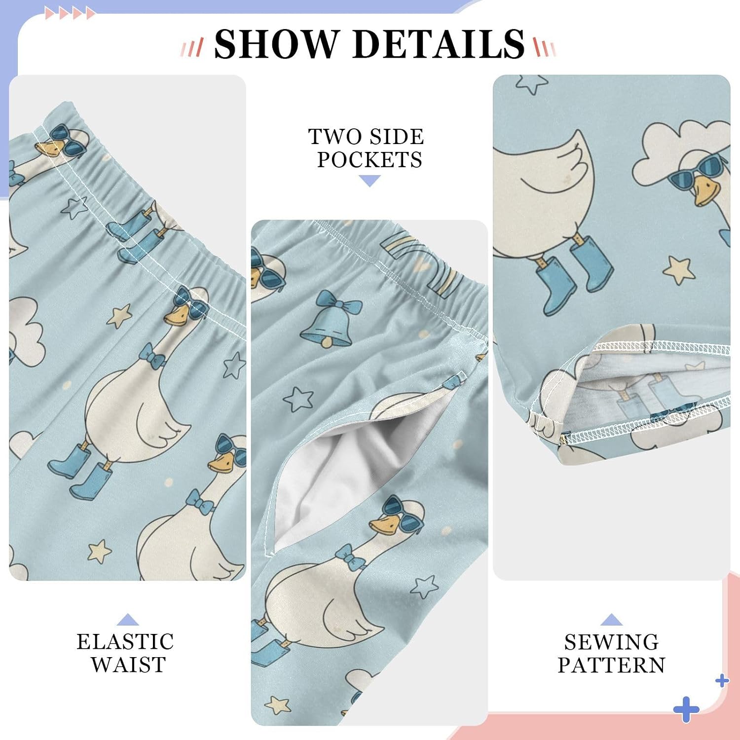 Super Soft Pajama Lounge Pants with Pockets Elastic Waist Pajama Bottoms Long Sleepwear for Christmas